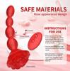 360 Rotation Butt Plug Vibrator With 10 Rotating&vibrating Mode Prostate Massager Rose Shape Anal Beads Sex Toys For Women Man