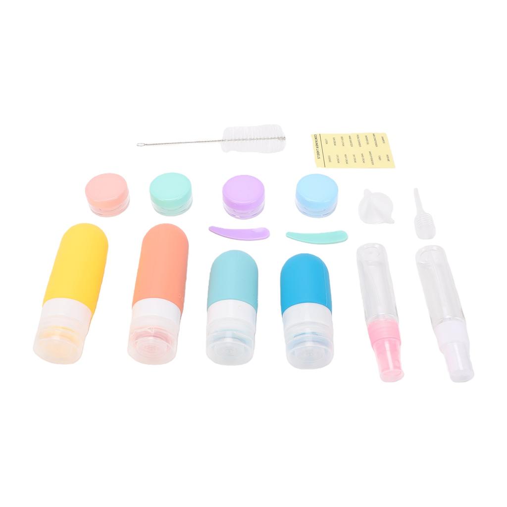 Toiletries Travel Bottles Leak Proof Squeezable Lightweight Travel Bottles Set for Airport Trip Accessories 190g 17
