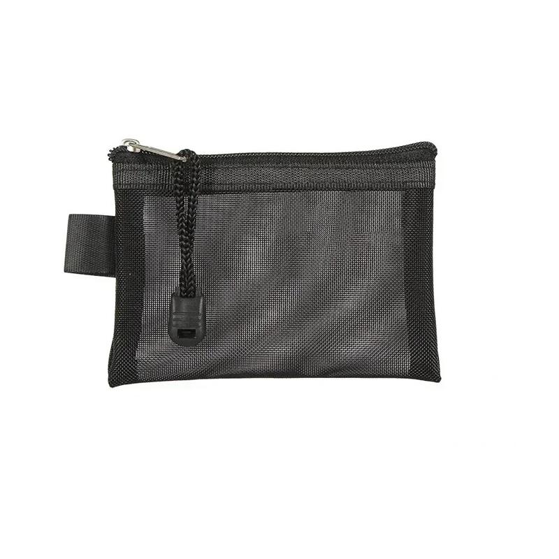Zipper Credit Card ID Bag Lipstick Pouch Data Line Key Earphone Organizer Mini Clear Nylon Mesh Zipper Coin Purse Cute Wallet