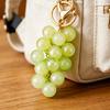Keychain Pendant Transparent Grape Shape Acrylic Key Chain with with Lobster Clasp Easy To Hang Key Holder Backpack Car Accessory