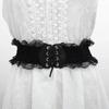 Sweet Versatile Lace Belt for Women's Matching Dress Summer Plastic Waist Elastic Buckle for Women's Lace Strap Waist Cover