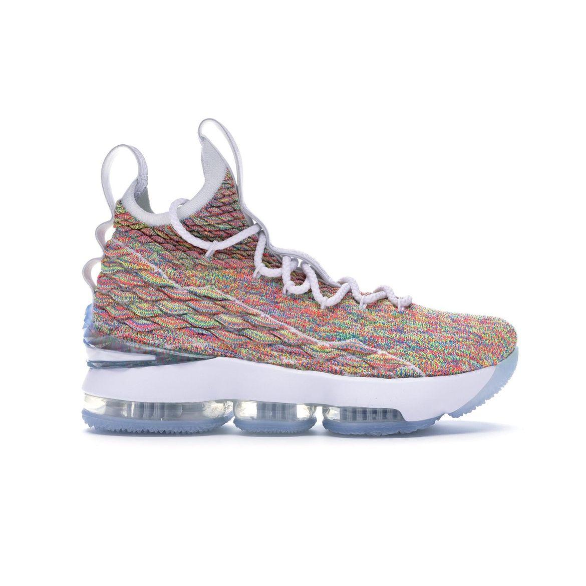 

Детские кроссовки Nike Lebron 15 GS Fruity Pebbles разноцветные белые 922811-900