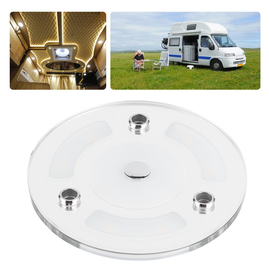 12V/24V Ceiling Light Interior LED Reading Lamp W/Dimmable Switch for RV/Caravan/Camper/Boat Mini Se