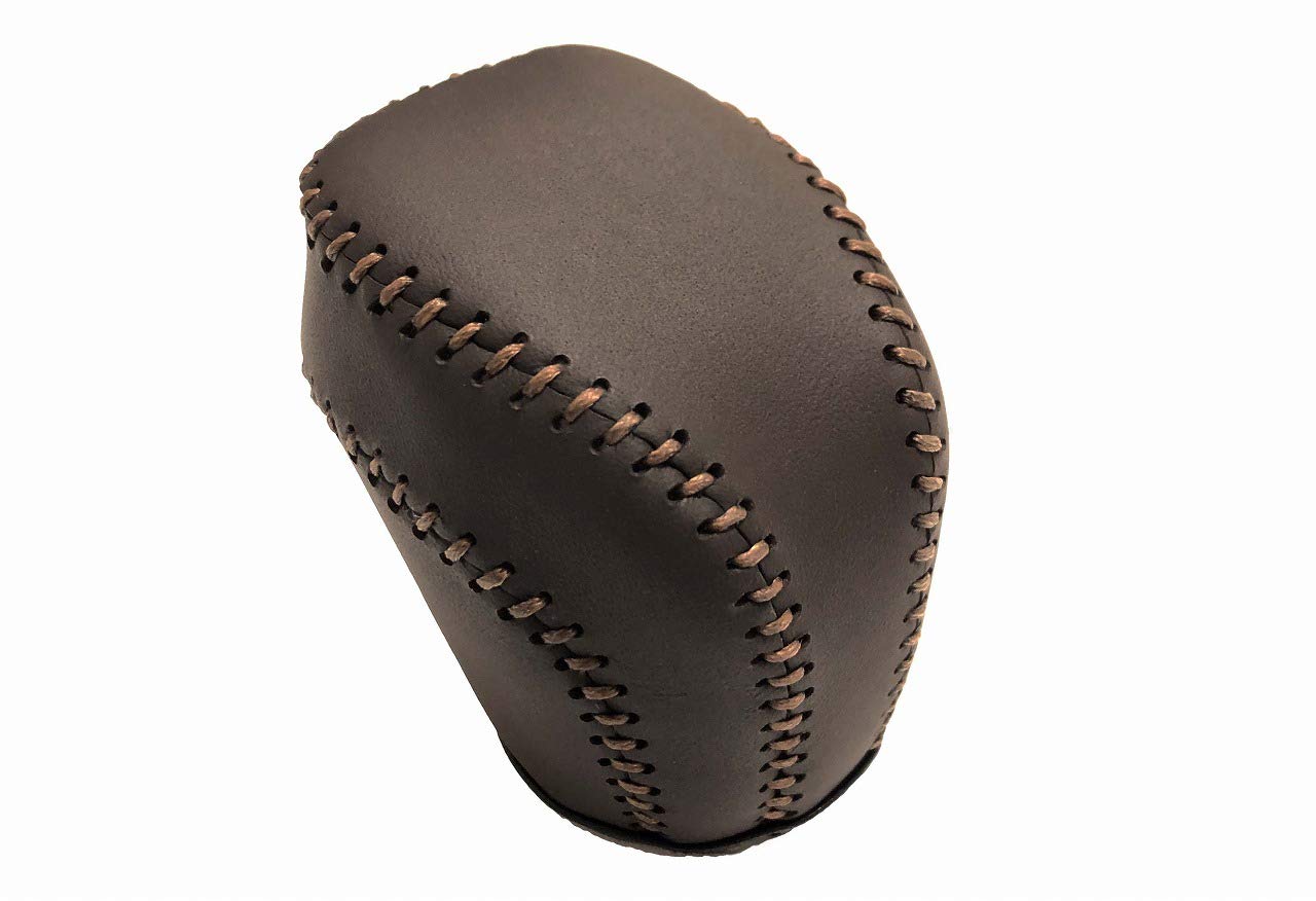 

Genuine Leather Shift Knob Cover for Toyota Yaris Cross Leather Cover Shift Cover Yaris Genuine leather shift knob коричневый