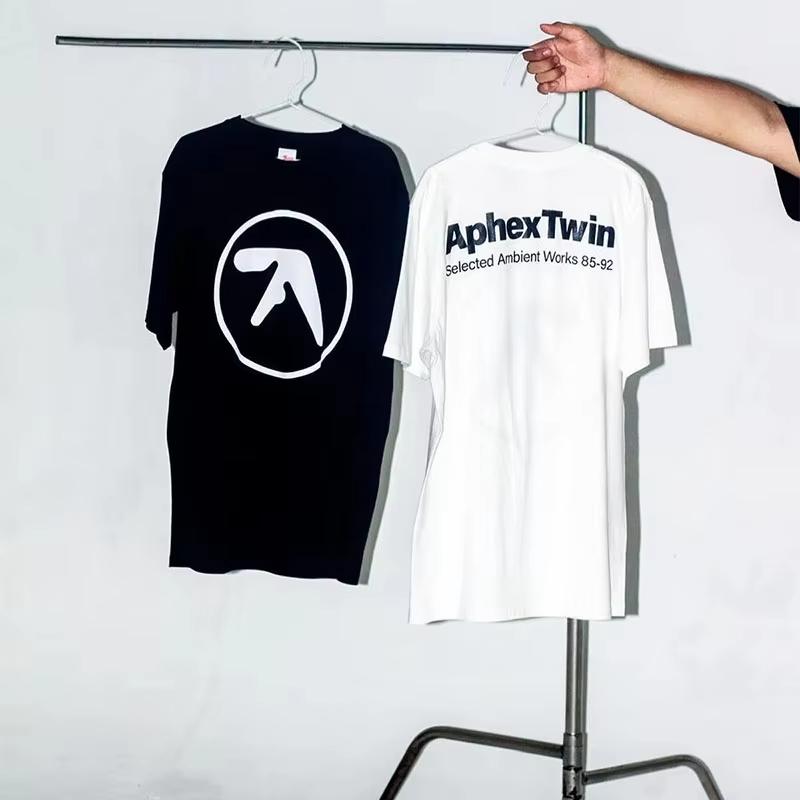 Summer Aphex Twin Cotton Loose Fashion Short Sleeve Tshirt Summer Trend Fan Enthusiast Printed Top Street Style