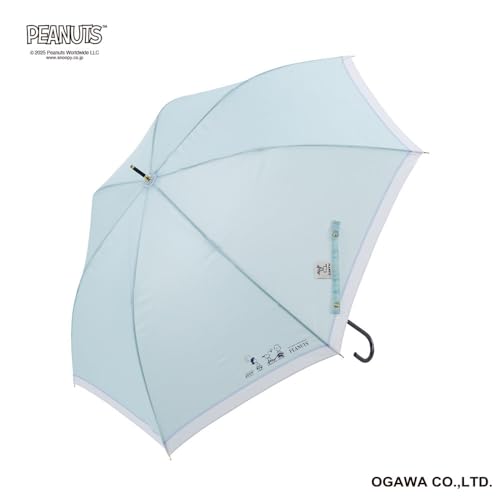 Ogawa (Ogawa) [2025] Long Umbrella, Jump Style, 60cm, 7 Ribs, Peanuts Snoopy/Mint, Water-Repellent, 90618