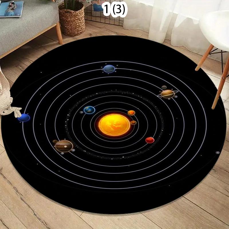 

Solar System Carpet Mat Rug Home Decoration Living Room Floor Rug Planet Pattern Space Style Educational Indoor Area Rug 80cm x 80cm