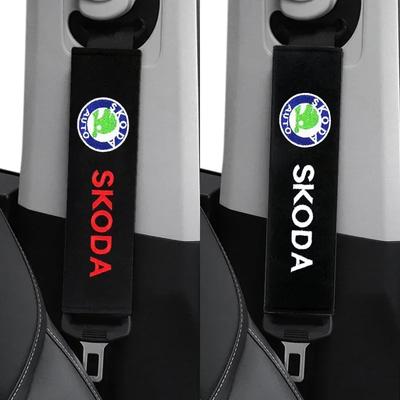 Car Interior Seat Belt Protector Comfortable Breathable Seat Belt Cover For Skoda Octavia KAMIQ KODIAQ SUPERB RAPID FABIA YETI