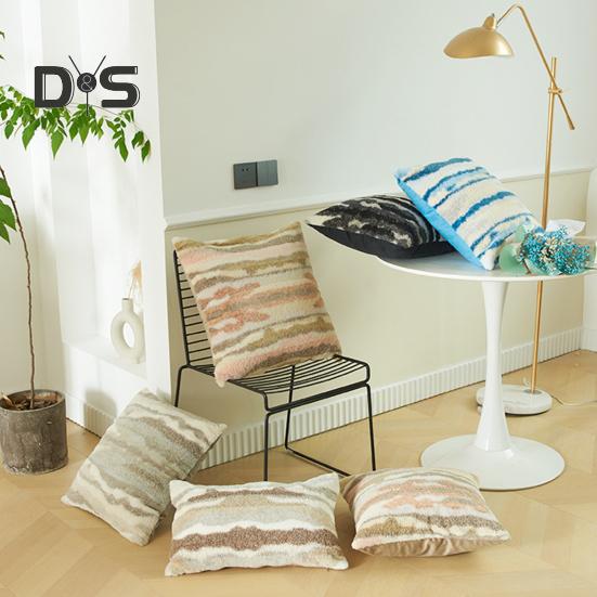 Fronha de Almofada Texturizada Fecho de Zíper Oculto Fronha de Almofada de Pelúcia Fronha de Almofada para Decoração de Sofá de Sala de Estar Quarto