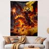 "Flaming Demon Knight On Fire Dragon" Patterned Tapestry Home Decor, Suitable for Bedroom and Living Room, Gift