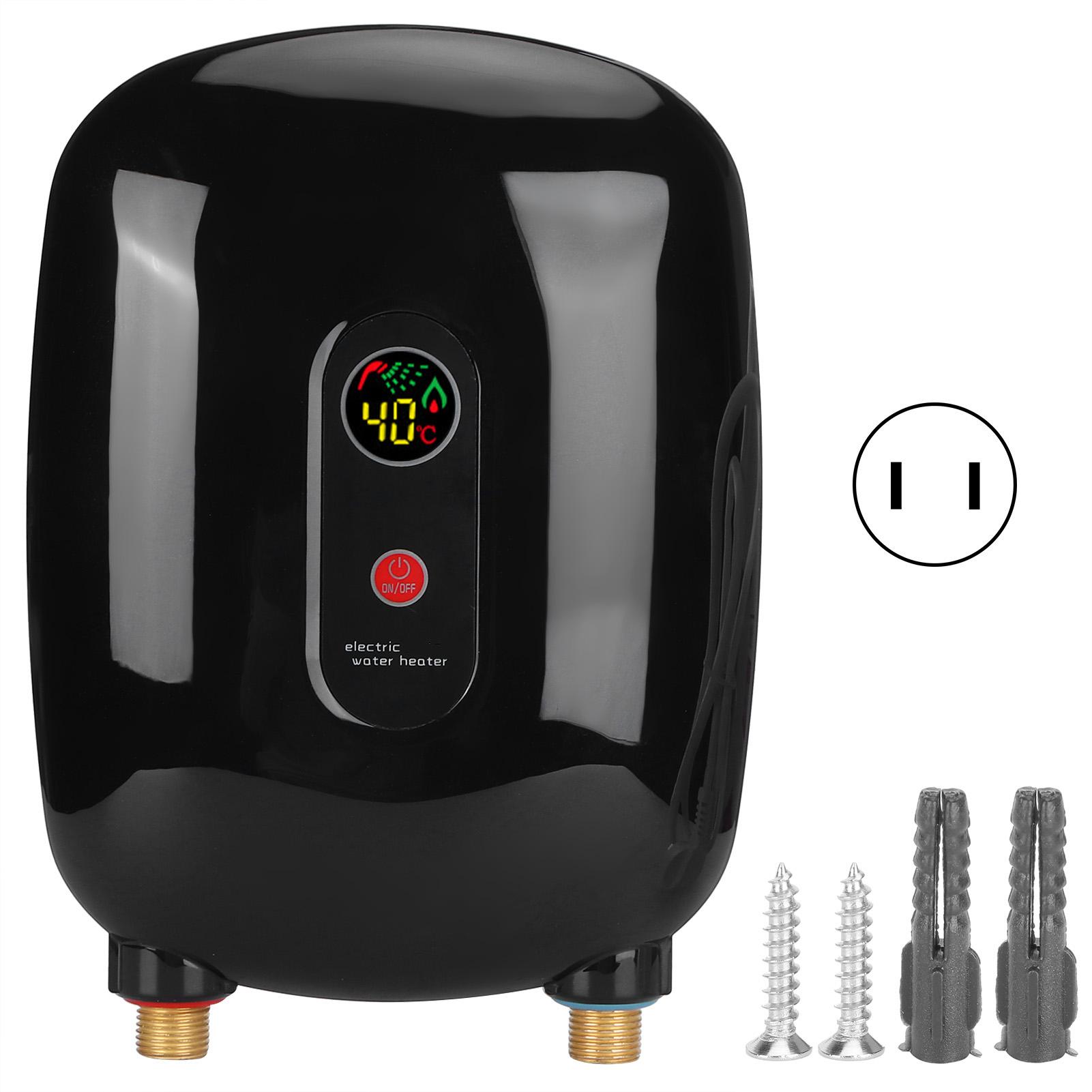 

Проточный водонагреватель Мини Электрический безнапорный нагревательный элемент Ванная комната Душ Поставка Черный AU 220 В