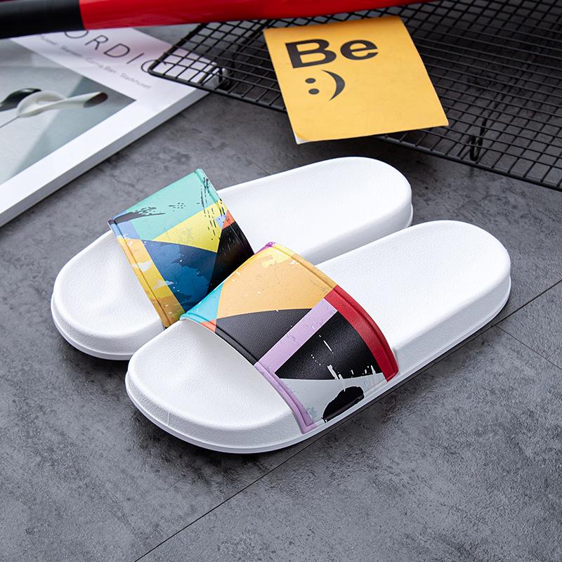 Summer Printed Women's Slippers Fashionable Breathable Lightweight Men's and Women's Slippers