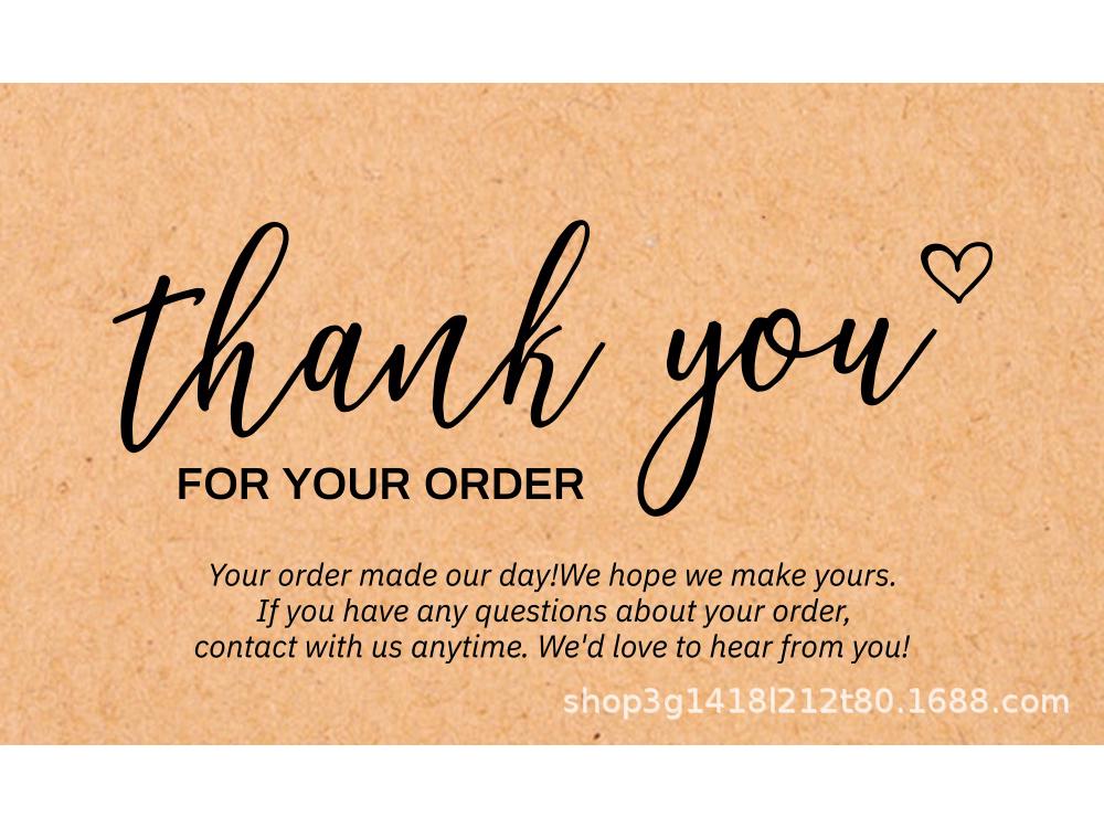 30er-Pack Dankesgrußkarten aus Kraftpapier – Blanko-Geschenkkarten