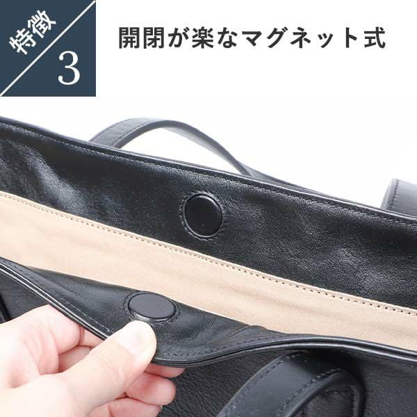 Genuine Leather NP Leather Simple Tote Bag Stylish Boosters Navy [Boosters]