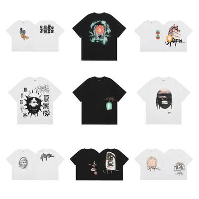 LUXEON Cactus Utopia Joint Album Printed Short Sleeve Summer Casual Round Neck Y2k Men Clothed Oversized T-shirt