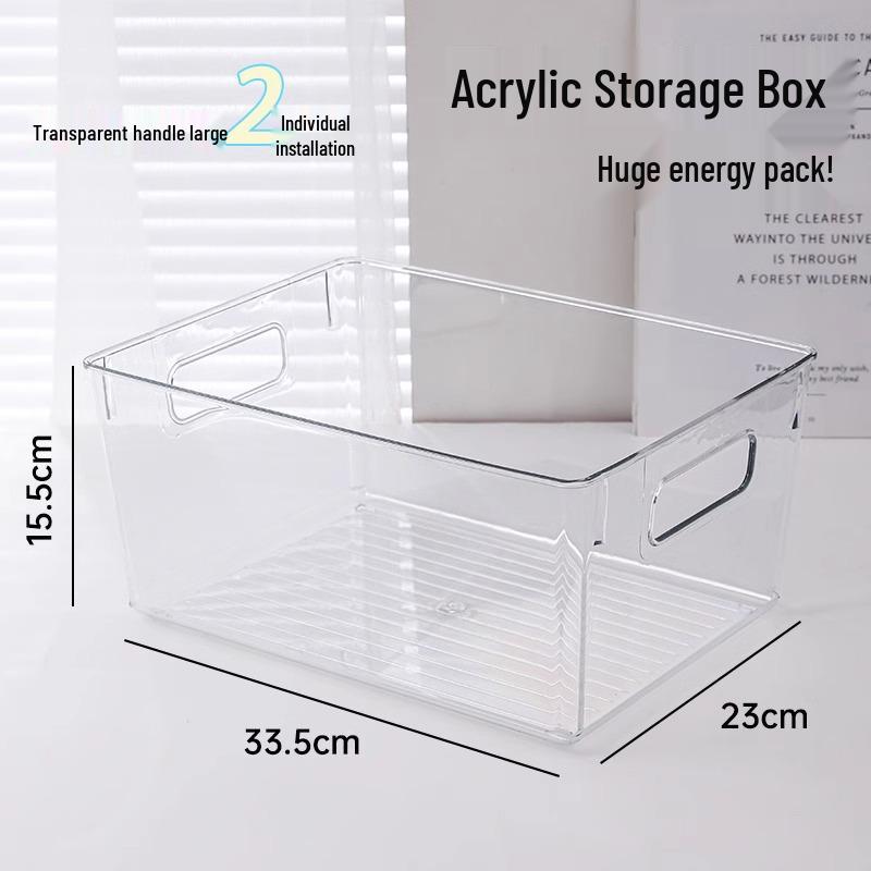 Transparent Acrylic Cosmetic Storage Box for Desktop and Skincare Essentials