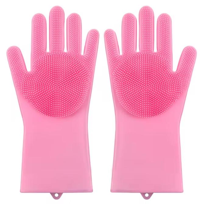 

Силиконовые перчатки для мытья посуды, овощей, водонепроницаемые хозяйственные перчатки, инструмент для уборки кухни, прочные и устойчивые к ожогам