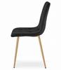 LIBRA chair - black velvet / wood-colored legs x 2