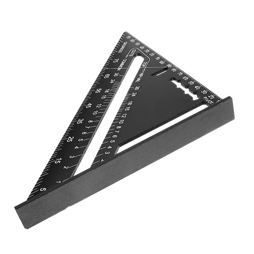 Triangle Ruler 7in Carpenter Square Aluminum 90 Degrees 45 Degrees Portable Woodworking Measuring