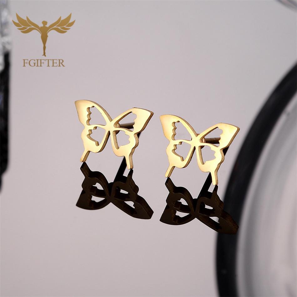 12 Pairs Insect Butterfly Earrings Casual Fashion Zircon For Women Girls Stainless Steel Stud Earrings Set Cheap Resale Gifts