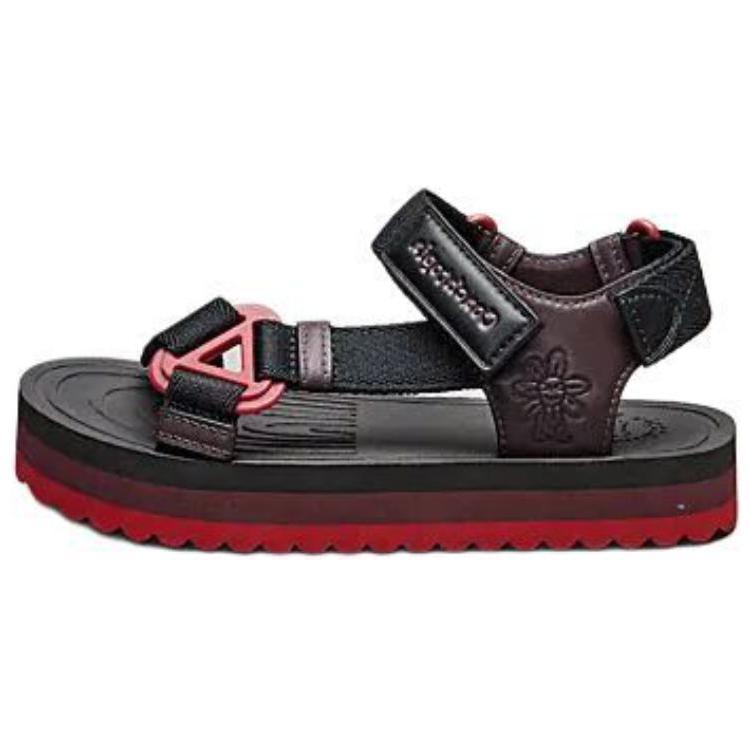 Coach Topia Flat Velcro Beach Sandals Women Sandals Black CK165-W5K