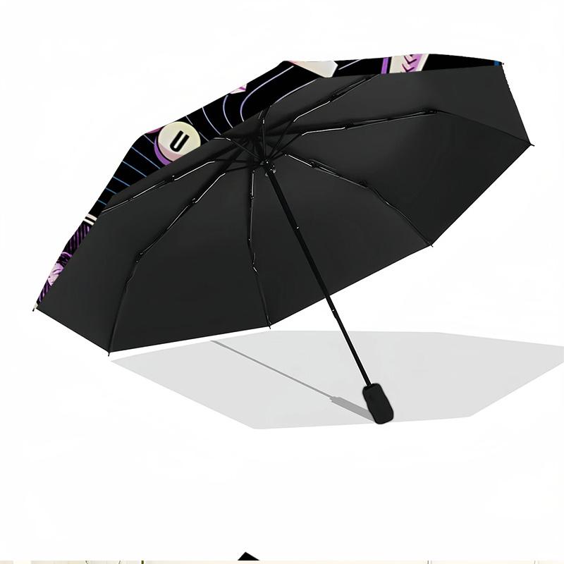 KPop Demon Hunters Print Automatic Open Close Umbrella, Portable Foldable Umbrella, for Outdoor Commute Camping Trip, Ideal Birthday Gift