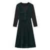 2026 Fall/Winter Elegant Versatile Long-Sleeve Faux Two-Piece Slimming Mid-Length Skirt