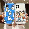 UP27 DUCK Cartoon Transparent Phone Case for Motorola Moto G7 G8 G9 G84 G85 G73 G24 G15 Z2 Play Power Plus