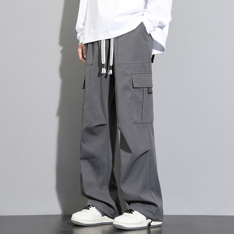 Casual Pants Men's Spring and Autumn Men's Three-proof Outdoor Paratrooper Overalls Straight Solid Color Trousers