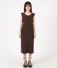 Catharsis Knitting Tank Tab Backless Long Dress Brown One Size