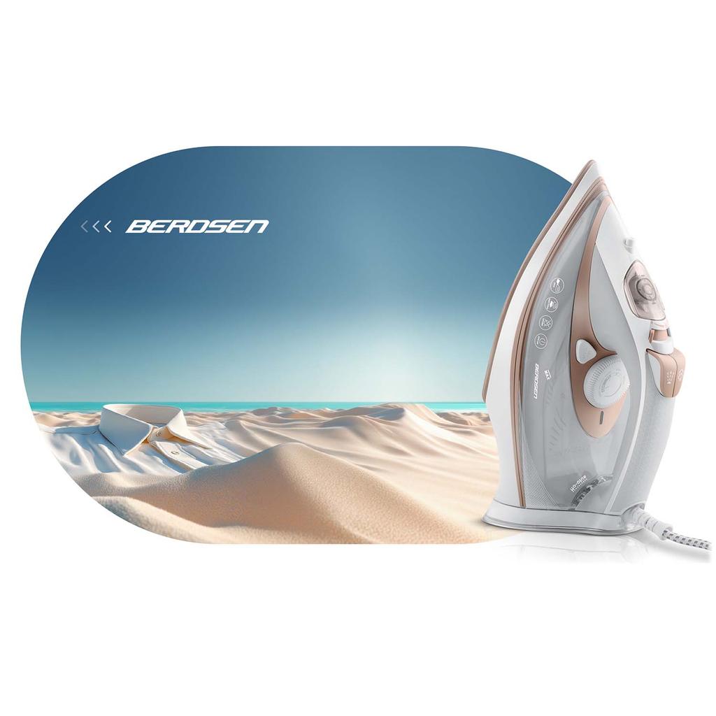 3000W Berdsen Bd-332 Steam Iron, Ceramic Coating, Vertical Operation