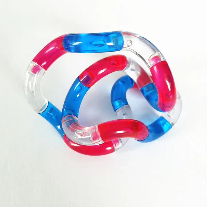Spielzeug Verformbares Seil Fidget Spielzeug Verformungsseil Knoten Druck Stressabbau Regenbogenfarbe Anti Stress Verformbares Seil Bestes Spielzeug