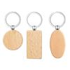 Pack of 50pcs Unfinished Wood Slices Blank Keychain Handcraftrd Wooded Key Chain