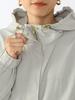 Beams Heart Light Grey Nylon Hoodie Blouson Women's (Sizes S-M)