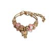 Vintage Butterfly Water Drip Bracelet With Beaded Design For Unisex Fashion Accessory