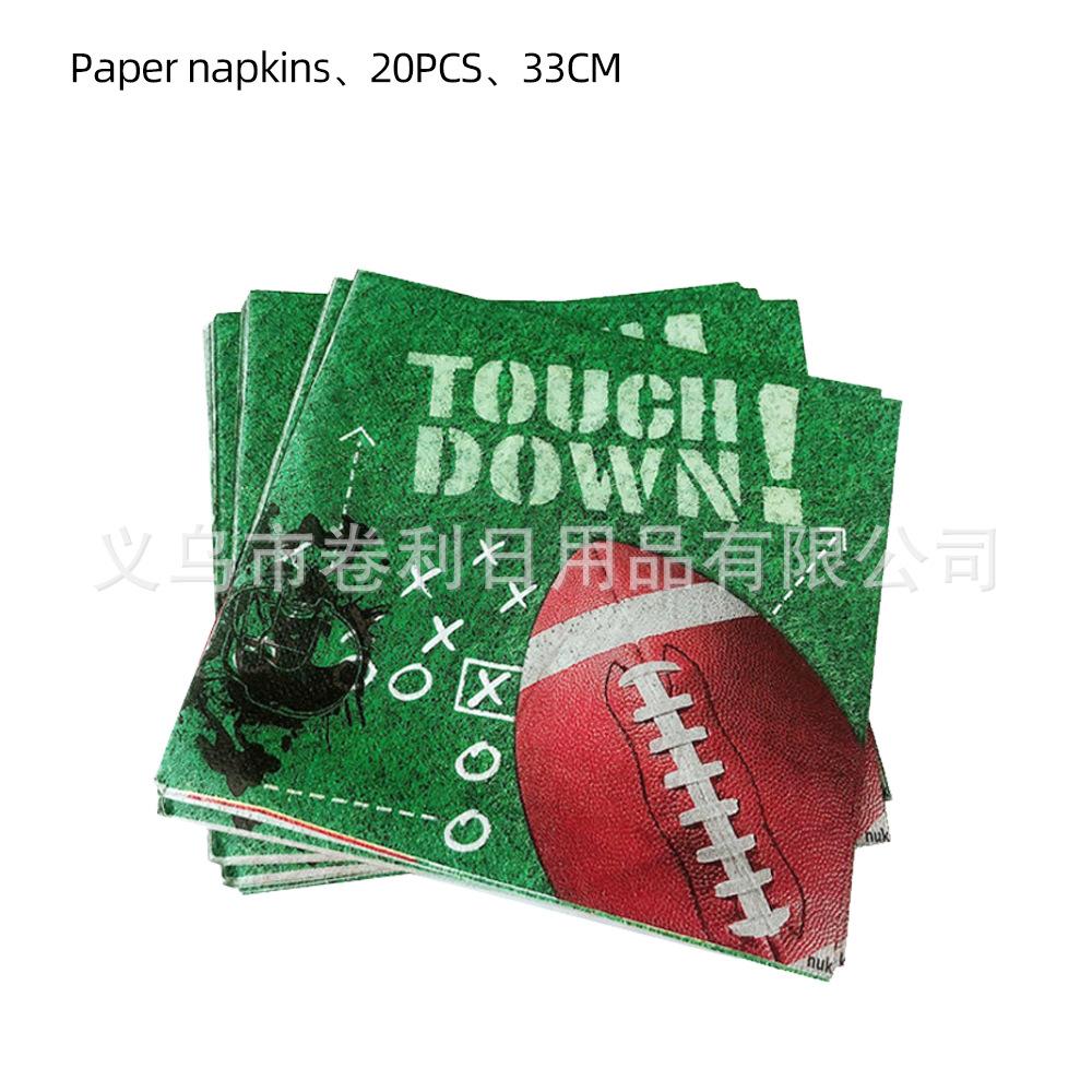 Rugby Jungen Sport Themenparty Besteck Pappteller Servietten Tischdecke Dekorative Arrangements Outdoor