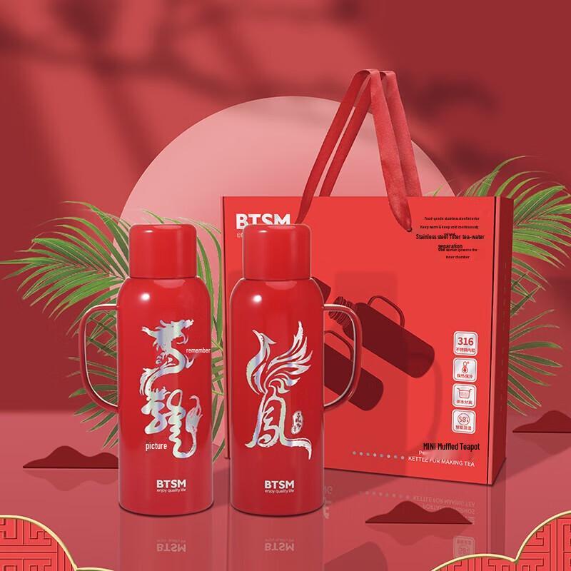 Набор чайников для тушения BTSM «Дракон и Феникс» Красный