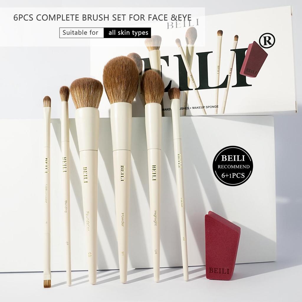 BEILIMakeup Brush Set 15Pcs Suitable for Loose Powder Blush Eye Shadow Eyeliner Soft Hair Cosmetics Brushes