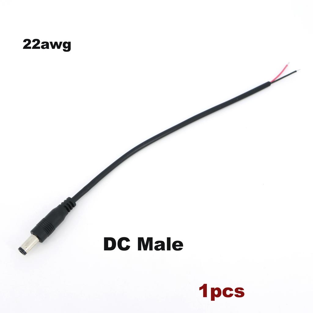 20cm 5.5 x 2.5mm 2pin 20awg 22awg DC Male female Power Connector Plug cable End Wire Supply Repair Cable 5525 DC5525 Pigtails