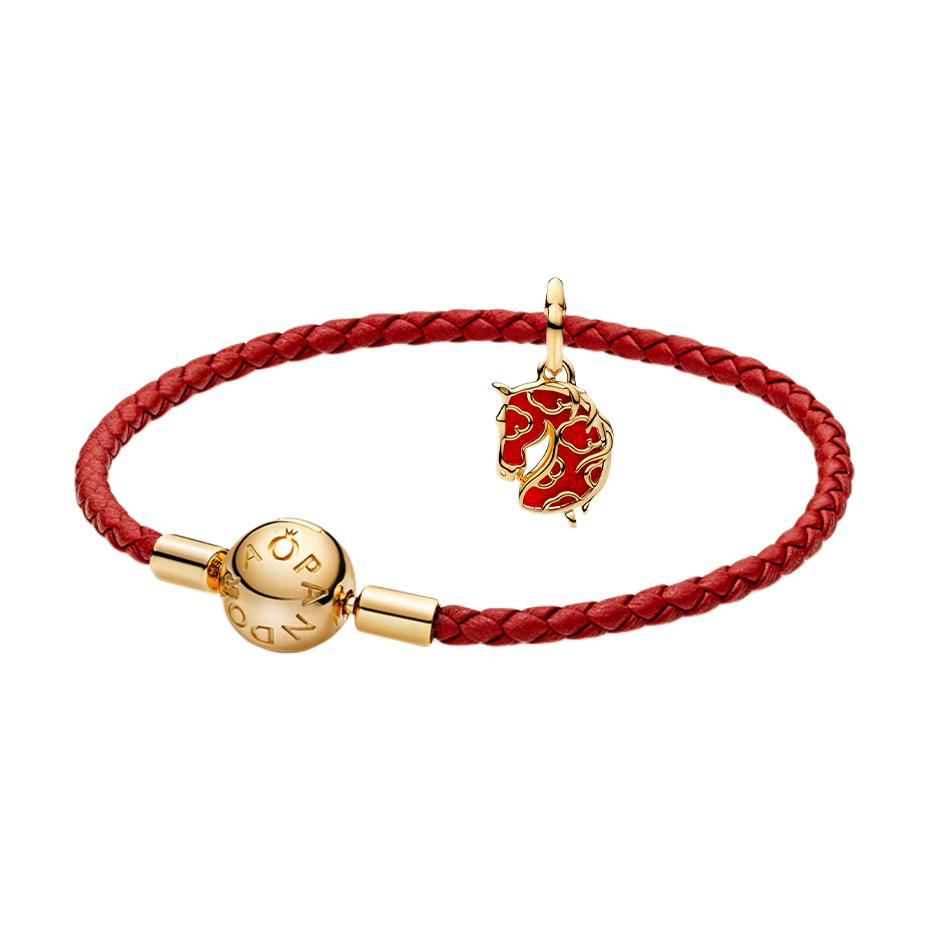 Pandora Little Horse Design Bracelet Women bracelet Red ZT26020401A Box,17.5cm
