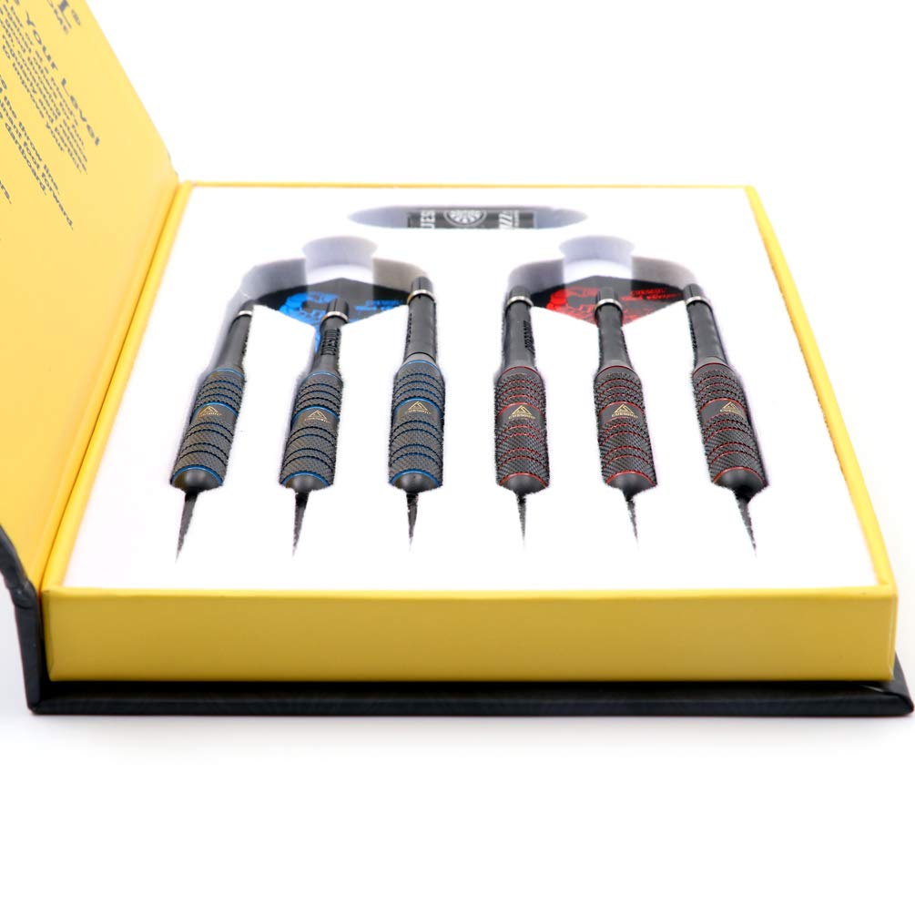 Black Scorpion CUESOUL Professionelles Stahlspitzen-Dartset (6 24g Dartpfeile) mit 12 Scorpion Dartpfeilflügen und Dartpfeilspitzer (L241L242-4)