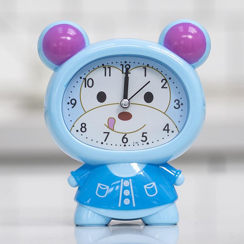 Cute Little Rabbit Cartoon Alarm Clock Boy Girl Child Student Using Lazy Small Alarm Clock Bedside Small Alarm Clock