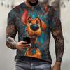 Summer Funny Dog Pattern 3D Print T-Shirts O-Neck Casual Fashion Short Sleeve Oversized Harajuku Men's T-shirts