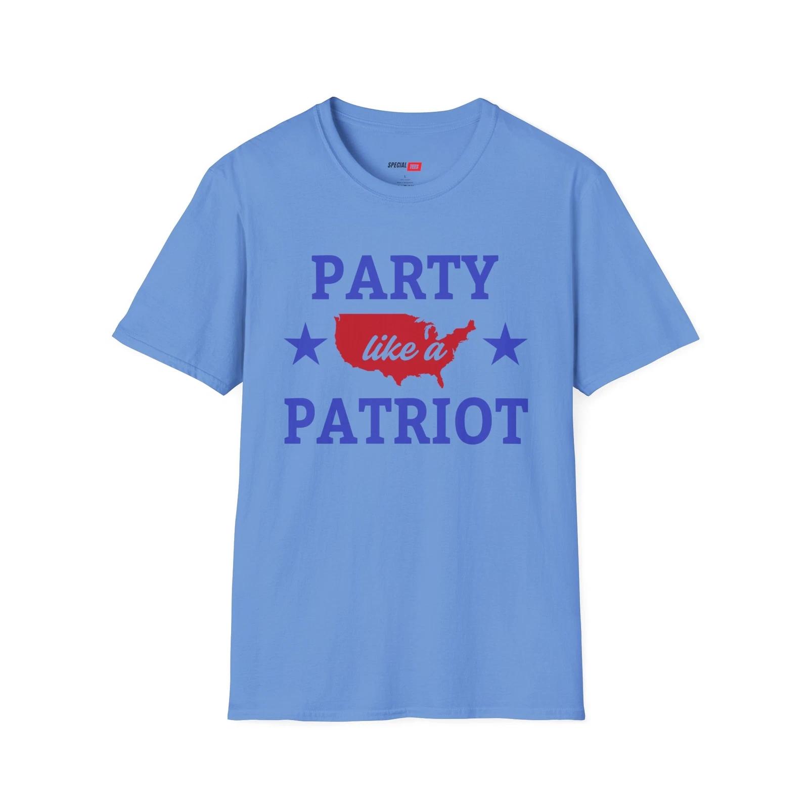 American Patriotic Unisex Softstyle T-Shirt, USA Flag Graphic Tee, Red White 4XL