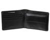 GUESS Leather Slim One Size Men's Bi-Fold Wallet, Charcoal/Black,