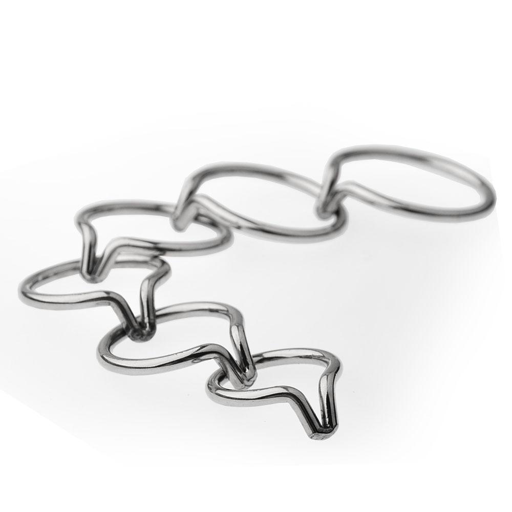 Stainless Steel Penis Rings With Hook Time Lasting Erection Sex Toys for Men Foreskin Corrector Resistance Ring Adult Supplies