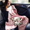 1pc My Melody Cute Wallpaper Blanket, Seasonal Home Decorative Throw for All Seasons, Living Room, Travel, Camping, Car Blankets, Beach, Office Naps,