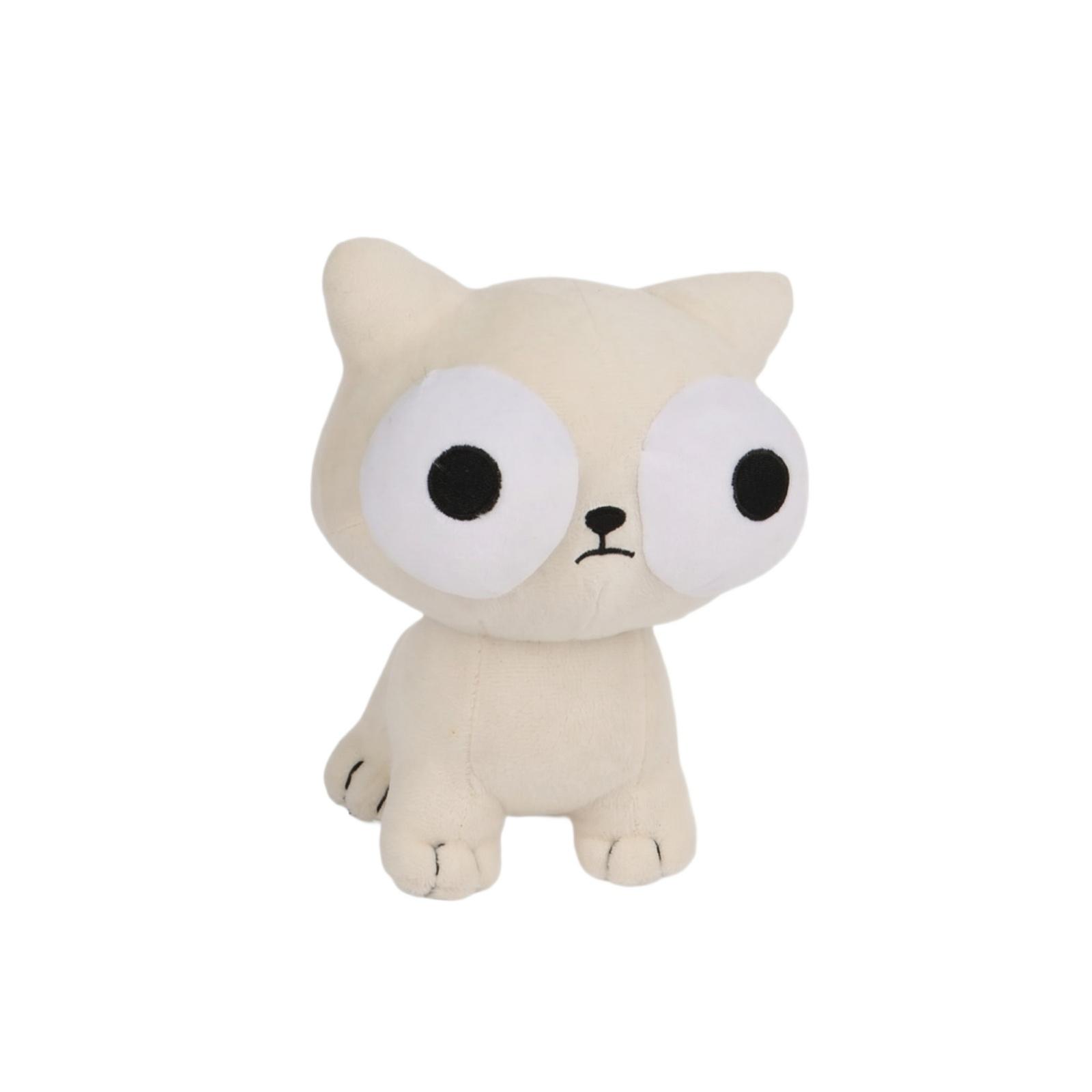 

Plush Stuffed Animal Soft Toy Sitting Cat Design with Large Eyes and Small Nose Suitable for Home Decor and Gift Giving