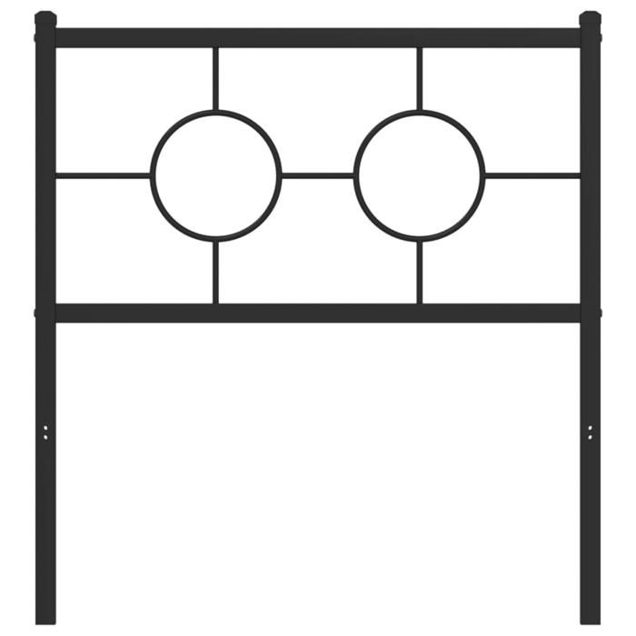 VidaXL Tête de Lit Métal, Tête de Lit avec Pieds, Meuble de Chambre à Coucher, Accessoire de Lit Simple, Tête de Cadre de 376252