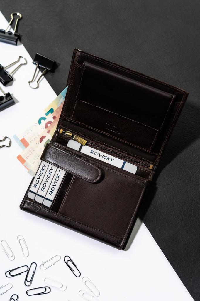 Men's Leather Wallet N104-RVT-2275 D.Brown